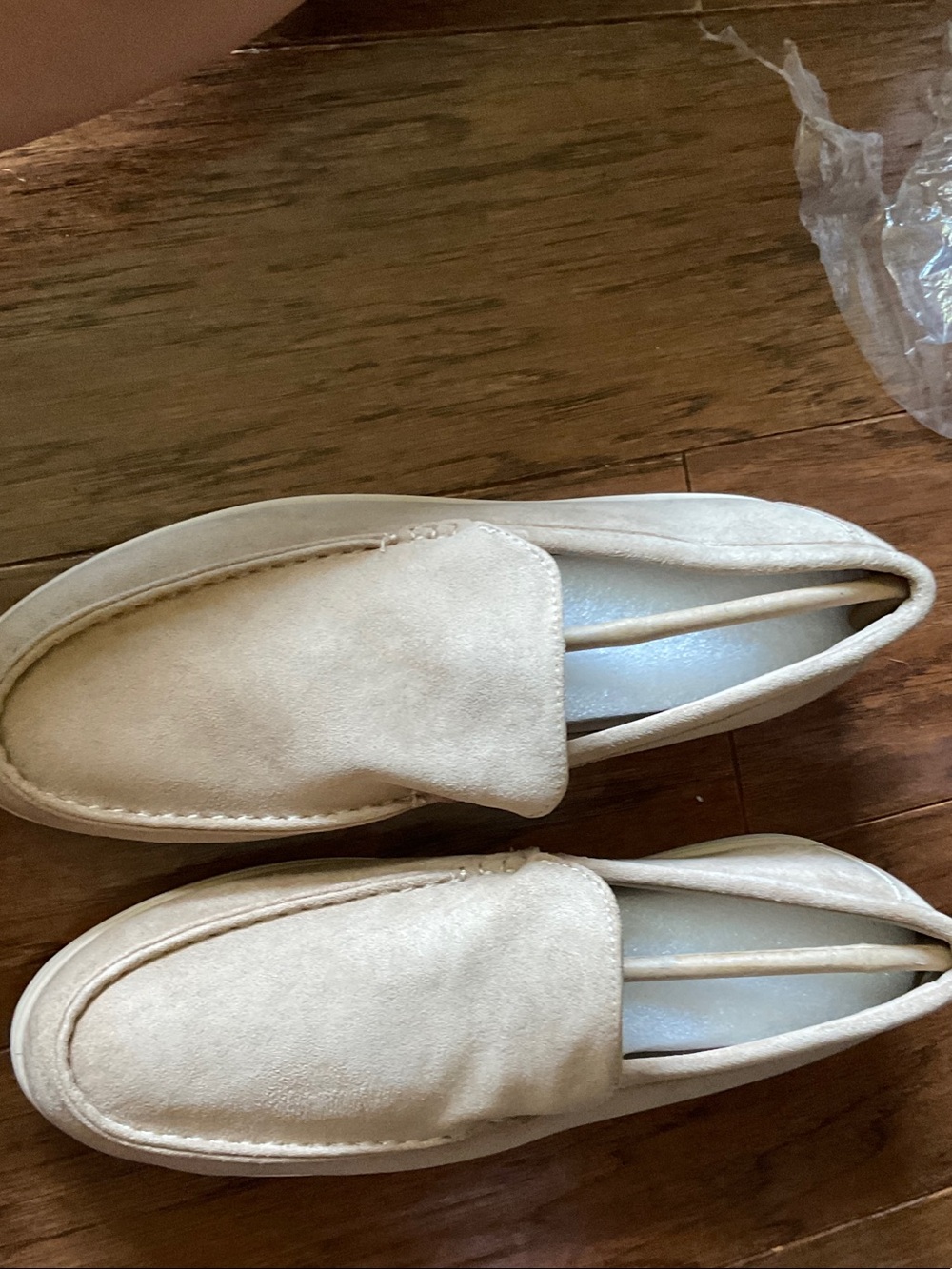 Women's Cream Slip-On Loafers - Casual Comfort